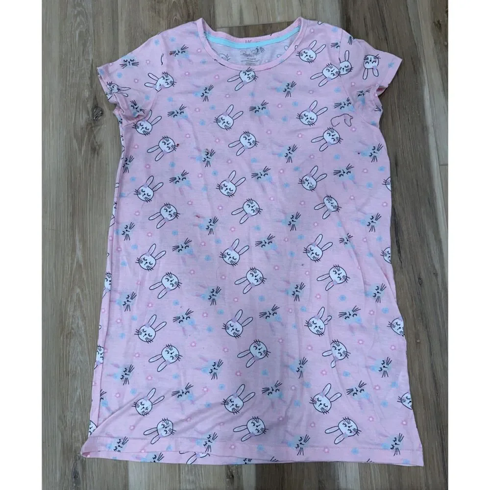 3 Girls Short Sleeve Nightgowns Bulk Lot by René Rofé sz xl 14-16